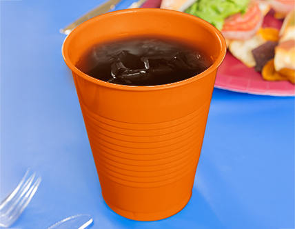 Creative Converting 28191081 16 oz. Sunkissed Orange Plastic Cup - 240/Case